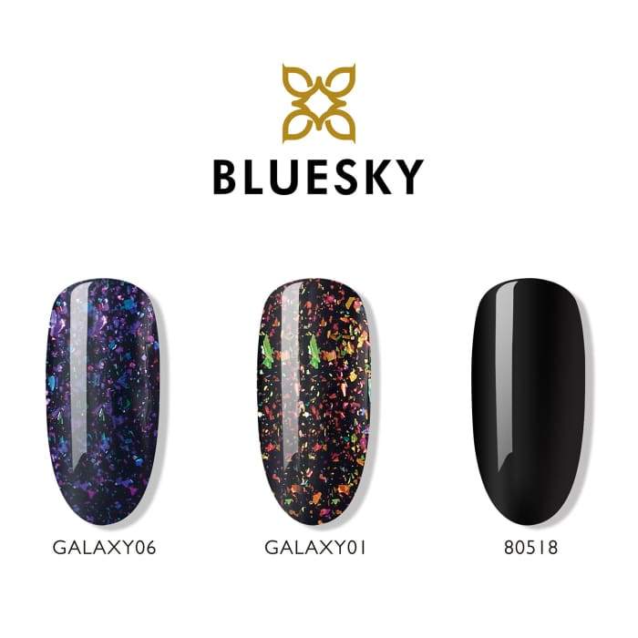 Minis gel nail polish set from Bluesky AROUND THE GALAXY
