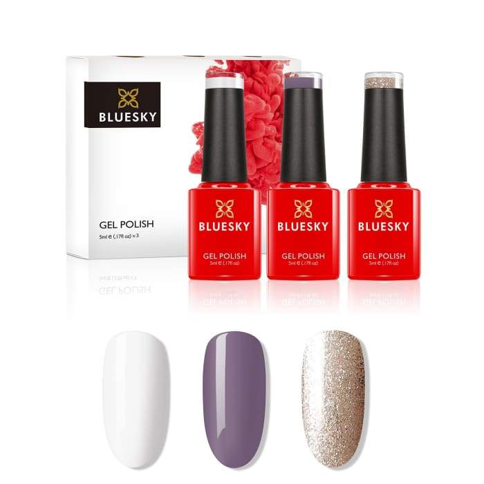 Minis set of gel nail polish from Bluesky AUTUMN MAUVE