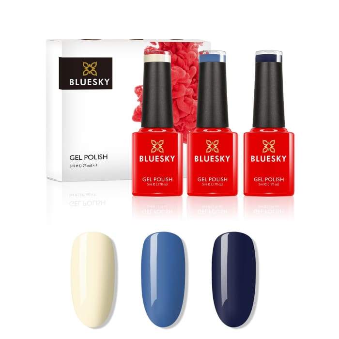 Minis set of gel nail polish from Bluesky WINTER BLUES