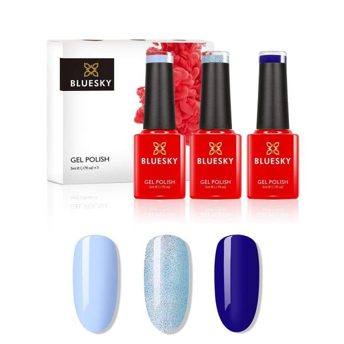 Minis gel nail polish set from Bluesky BEST SELLING BLUES