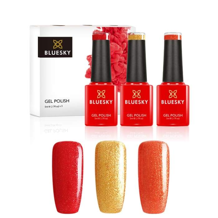 Bluesky BURNT CRYSTALS Mini Gel Nail Polish Set