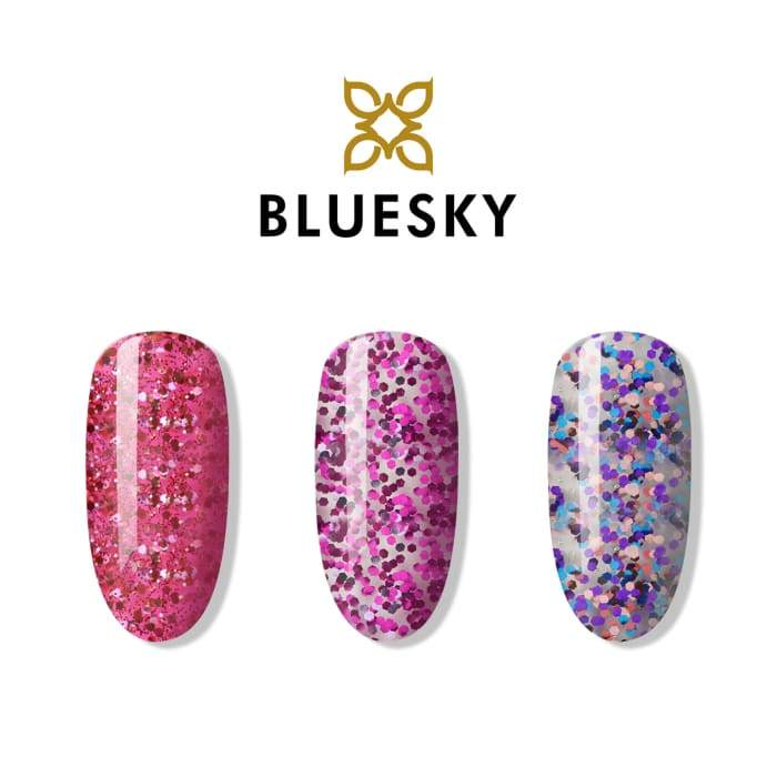 Minis gel nail polish set from Bluesky GLITTERS