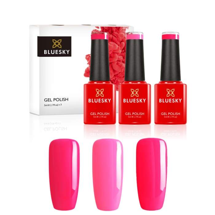 Minis ensemble de vernis gel de   Bluesky HOT PINKS