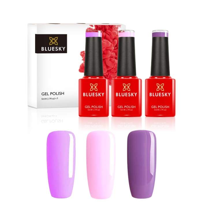 Minis gel nail polish set from Bluesky LUSCIOUS LILACS