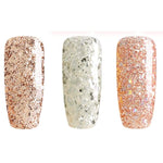 Minis ensemble de vernis gel de   Bluesky METALLIC CONFETTI