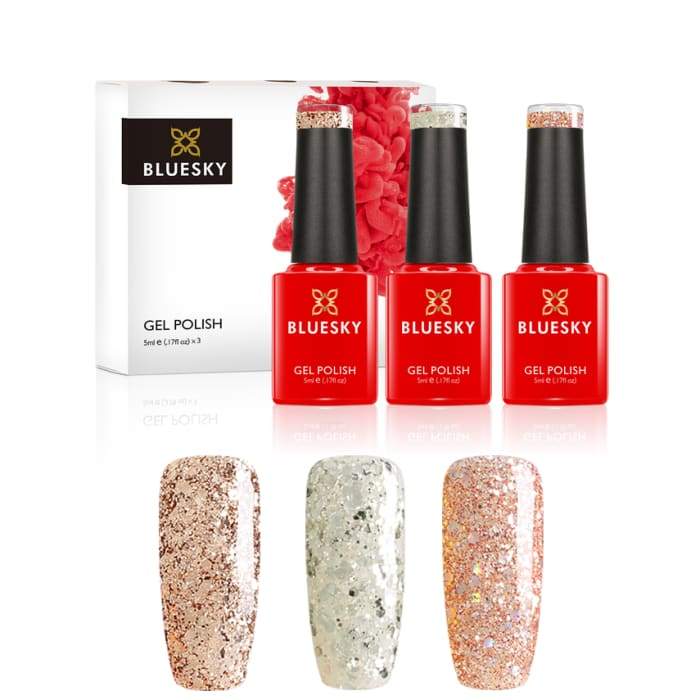 Minis set of gel nail polish from Bluesky METALLIC CONFETTI