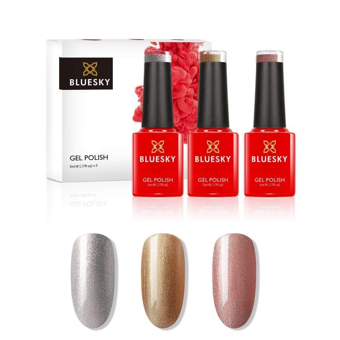 Minis gel nail polish set from Bluesky METALLICS
