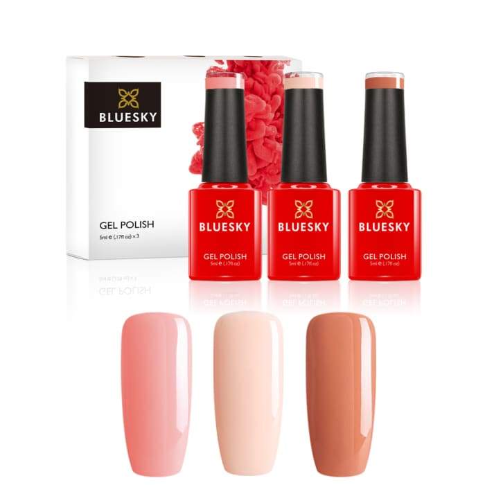 Minis set of gel nail polish from Bluesky NATURAL NUDES 2