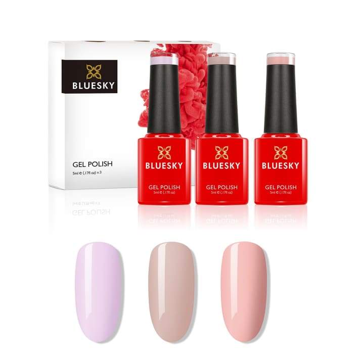 Minis set of gel nail polish from Bluesky NATURAL NUDES