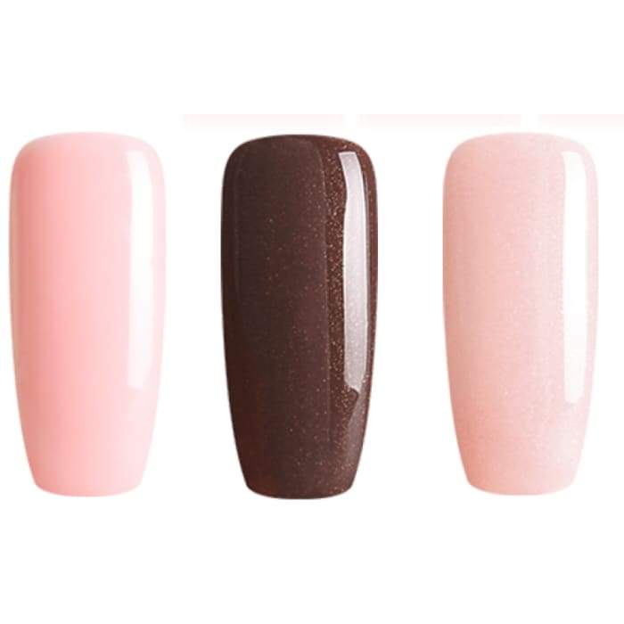 Minis gel nail polish set from Bluesky NUDE POWDER TRIO