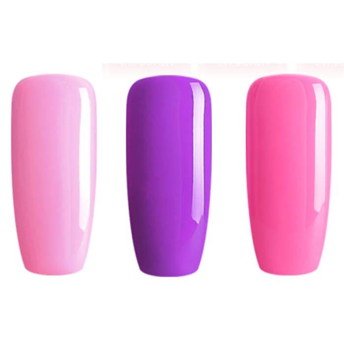 Minis gel nail polish set from Bluesky PARTY PURPLES