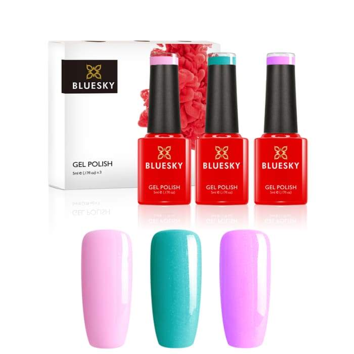 Minis gel nail polish set from Bluesky PASTEL POWDER