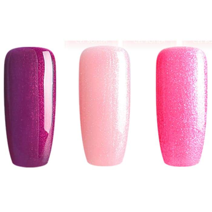 Minis gel nail polish set from Bluesky PINK POWDER