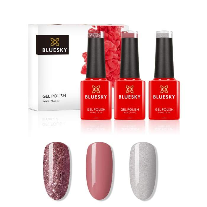 Minis gel nail polish set from Bluesky PINKS