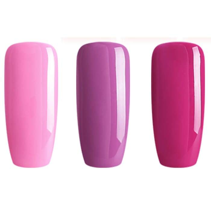 Minis gel nail polish set from Bluesky PURPLE PINKS