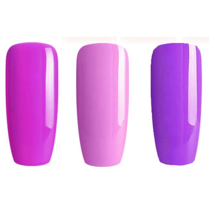 Minis gel nail polish set from Bluesky PURPLE PLEASURE