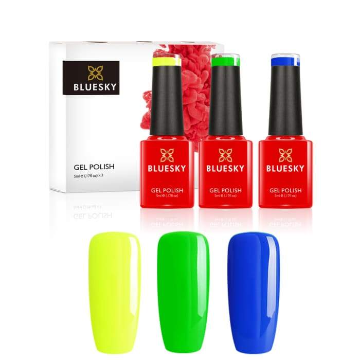 Minis gel nail polish set from Bluesky RAINBOW BRIGHTS