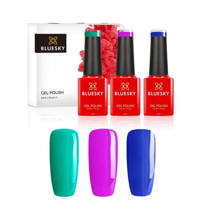 Minis gel nail polish set from Bluesky RAINBOW UNICORN