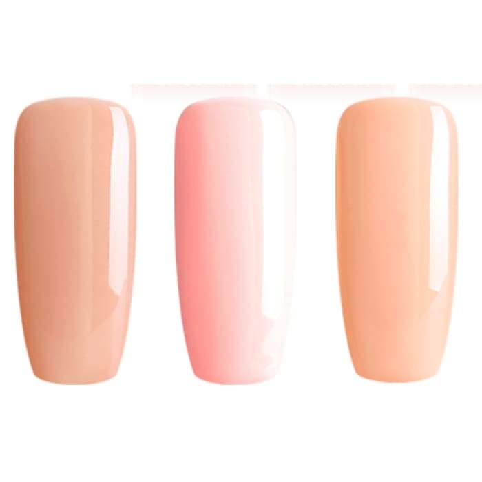 Minis set of gel nail polish from Bluesky SOFT NUDES