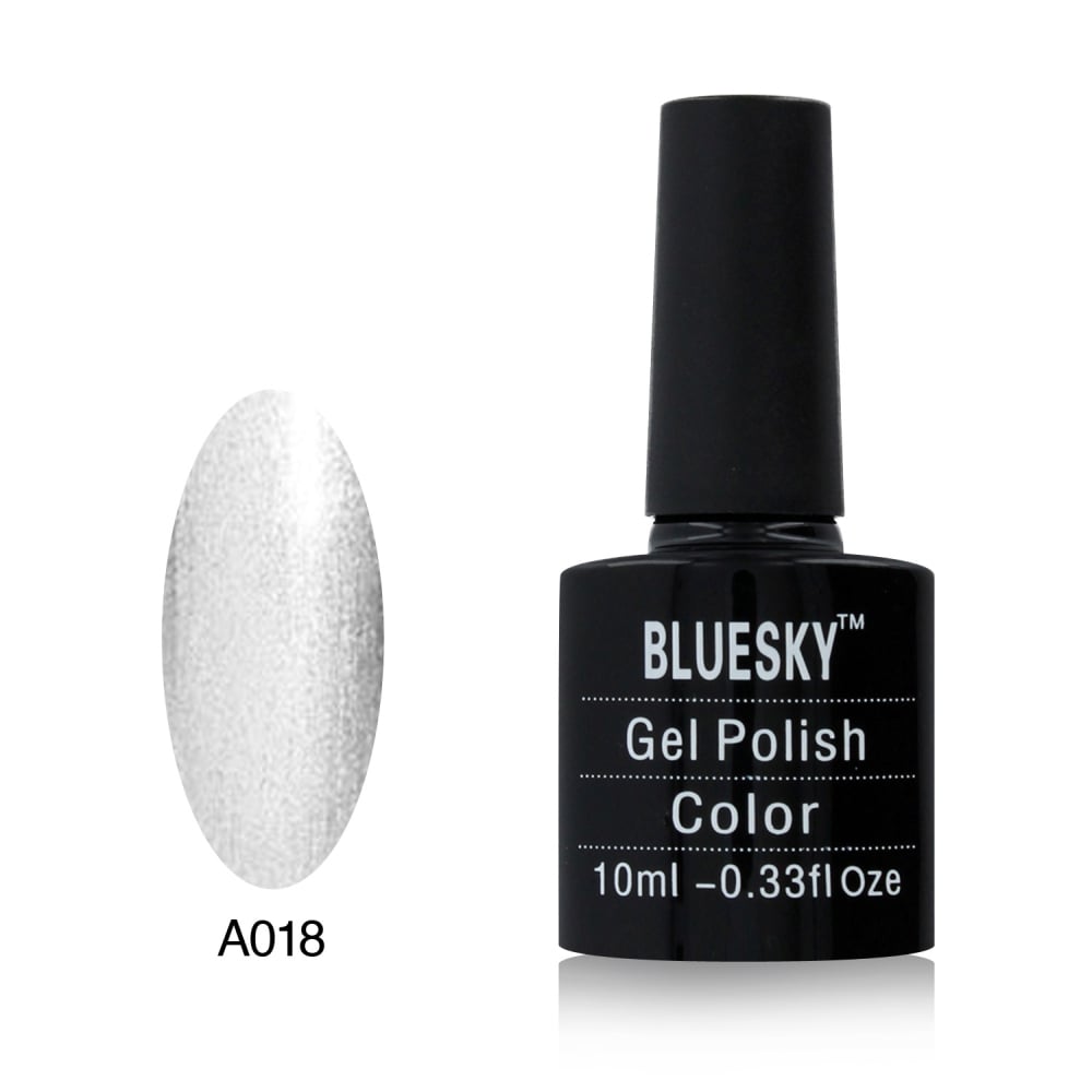 Gel Nail Polish Bluesky A018 Solid Silver