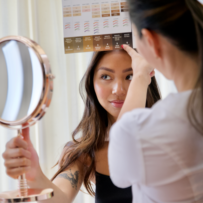 Tina Davies Charte de couleur Pigment sourcils