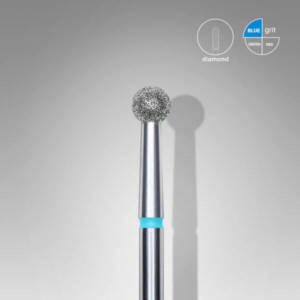 STALEKS DIAMOND NAIL DRILL BIT FA01B035"BALL" BLUE 3,5 mm
