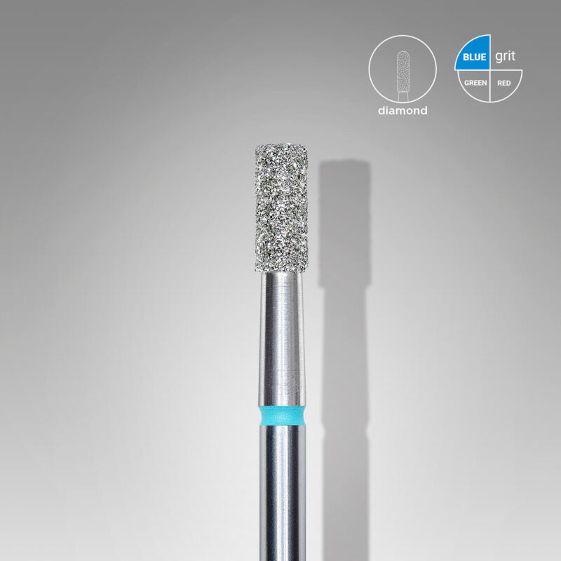 Staleks Pointe de diamant “cylinder”, blue, head diameter 2.5 mm/ working part 6 mm FA20B025/6
