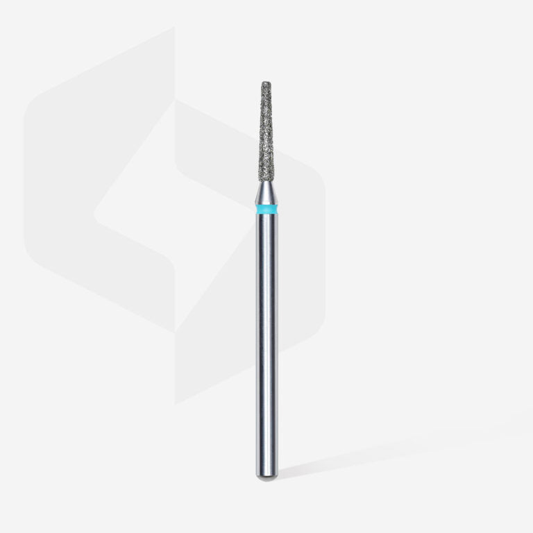 Diamond nail drill bit, “frustum”, blue, head diameter 1.6 mm/ working part 10 mm FA70B016/10