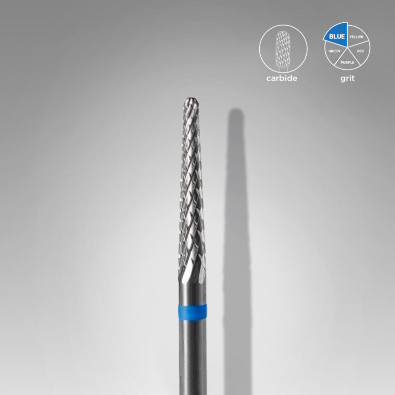 Staleks Pro Carbide embout de fraiseuse, “cone” bleu, diamètre 2.3 mm / longueur 14 mm FT71B023/14