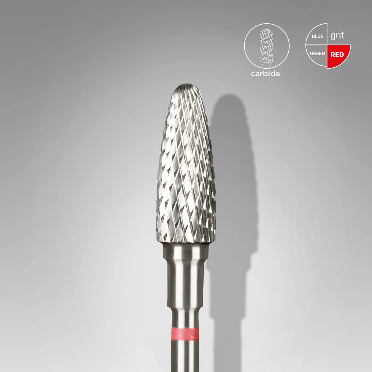 Staleks Pro Carbide Corn Milling Tip, Red Diameter 5 mm/ length 13.5 mm