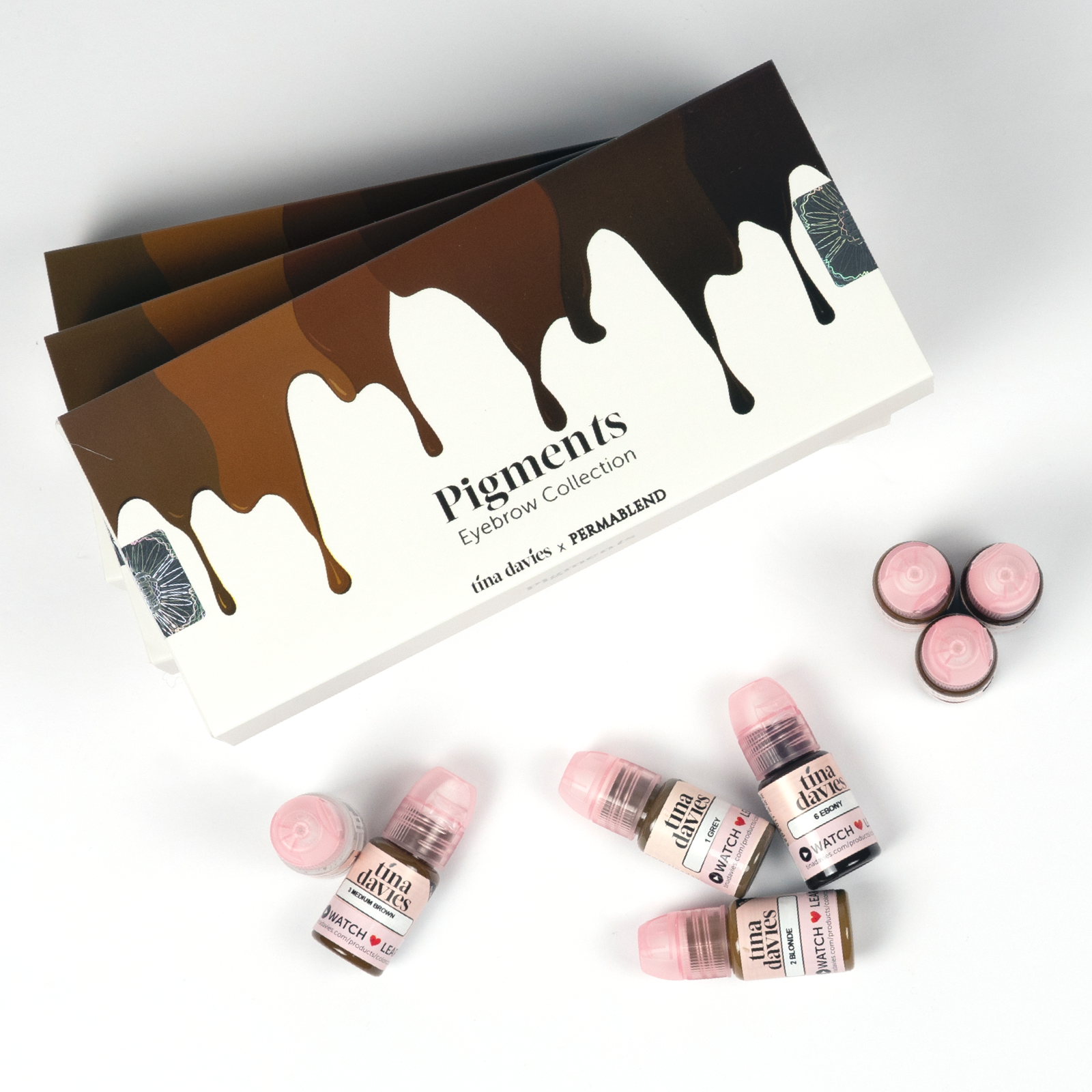 Tina Davies I love INK ensemble pigments pour sourcils