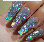 Inter Beauté Nails- Round Rainbow Glitter Set